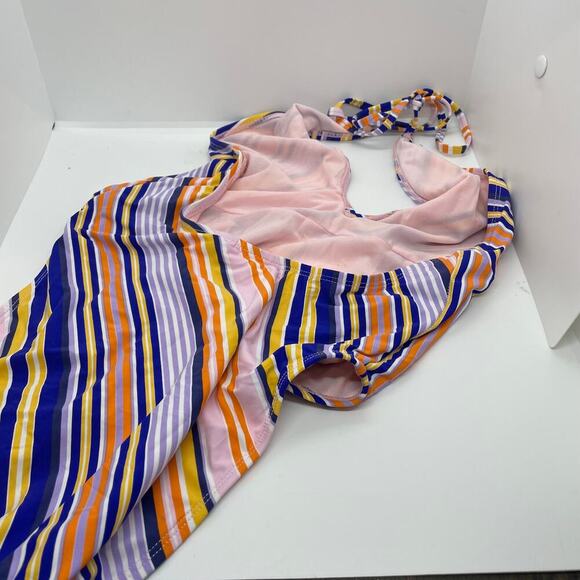 THE BIKINI LAB Beach Stripe Ultramarine OnePiece L - Picture 6 of 7